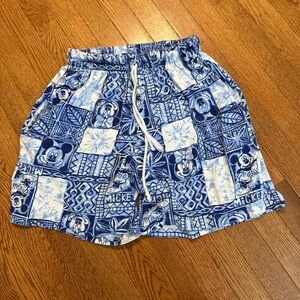 Disney Mickey Unlimited Jerry Leigh Shorts Size medium Pull On Tropical Beach